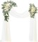 Set of 4- Wedding Arch, Artificial Flowers, Wedding Decor with Drapes